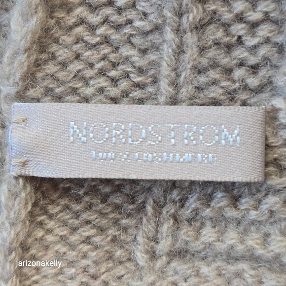 Nordstrom Cashmere Cable Knit Tan Classic - Picture 3 of 8